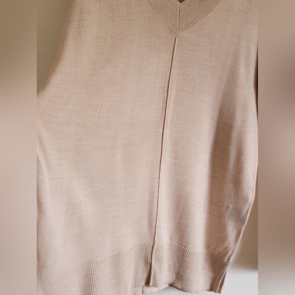 Women's Sz M Worthington Beige V-Neck Sweater NWT Oversized And Soft - Picture 9 of 10